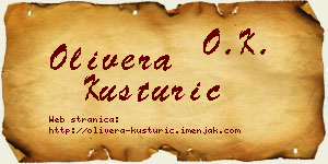 Olivera Kusturić vizit kartica
